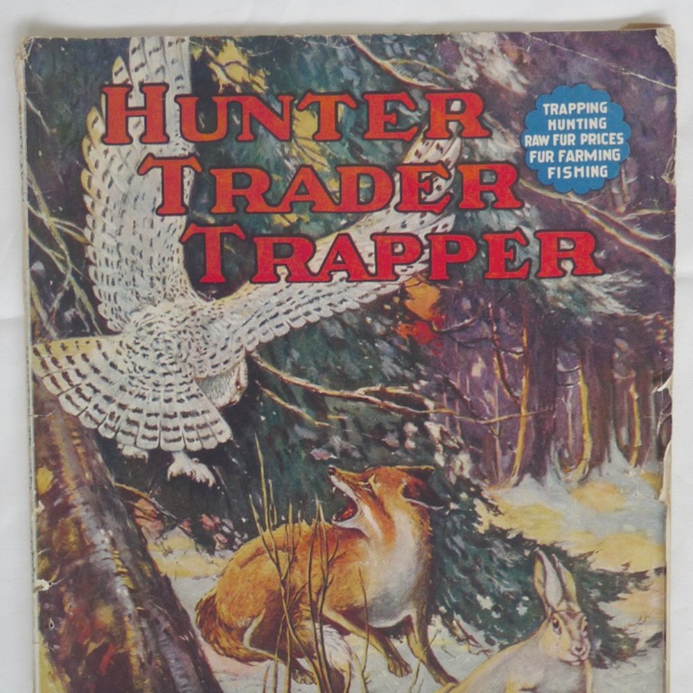Vintage Hunter Trader Trapper magazine January 1929 cover Edwin Bolenbadge game